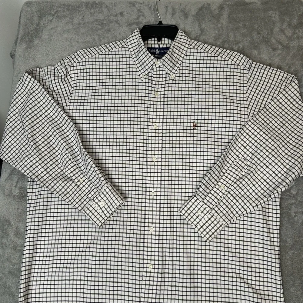 Polo Ralph Lauren‎ Yarmouth Long Sleeve Button Shirt Plaid Sz 16-33 Large *NICE*